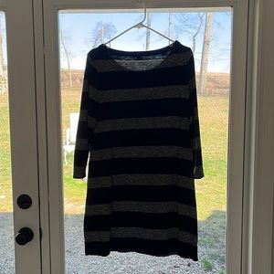Black and gray soft J Crew dress